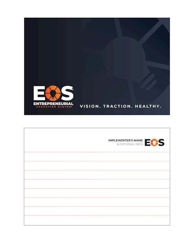 4x6 EOS Personalized Note Cards Blue