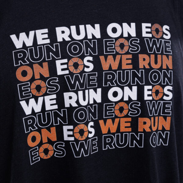 We Run On EOS Sport-Tek Womens Tri-Blend Hoodie Tank - Image 2