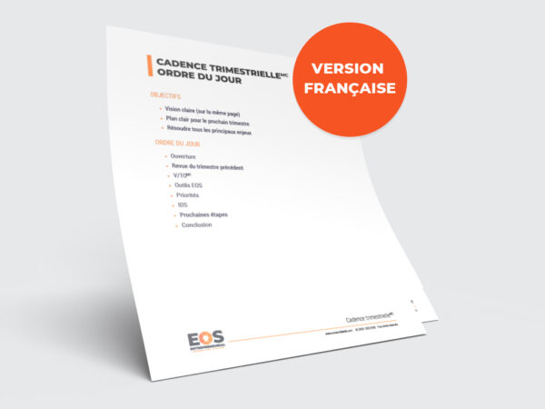 Quarterly Leadership Team Manual Inserts - FRENCH VERSION