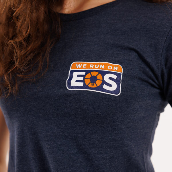 We Run On EOS Womens T-shirt - Image 2